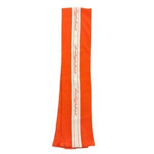Baby Phat Neck Warmer Scarf Unisex Orange White Striped Logo Acrylic Knitted NWT